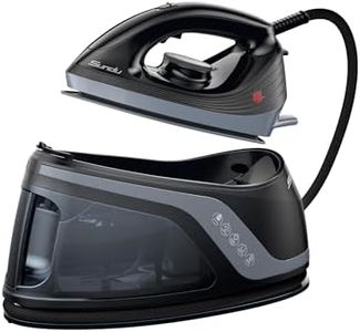 Sundu Iron Steamer for Clothes,1600W Steam Station Professional Steam Iron For Clothes with 44 oz Tank, 400 microsteam holes, Built-In Pump, Ceramic baseplate,Iron Lock For Easy Carry