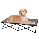 KingCamp Elevated Dog Bed with Separate Washable Sleeping Mat Raised Large, Outdoor Pet Folding Dog Cot Stable Durable Frame Breathable Mesh Camping Indoor+Carrying Bag