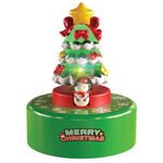 Christmas Tree Music Box with Rotating Snowman and a Lighted Tree for Christmas Decorations. Easy Wind Up. Ideal Gift for The Holidays. Plays 'We Wish You a Merry Christmas' Song