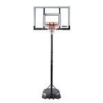 Lifetime Adjustable 8-10 Ft Portable Basketball with Wheel Net & Goals PC Steel-Framed Shatterproof Backboard Hoop 50" Fillable Base for Kids, Youth & Adults - Outdoor, Backyard, Driveway, Pool