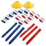 Yaesport 14 Player Flag Football Deluxe Set - Flag Football Kit with 14 Belts, 42 Flags,12 Cones and Storage Bag