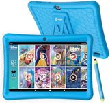 Contixo Kids Tablet K102-10-inch HD, Ages 3-7 Toddler Tablet, Parental Control, Android 10, 64GB, WiFi, Learning Tablet for Children with Disney E-Book Pre-Installed, Kid-Proof Case, Blue