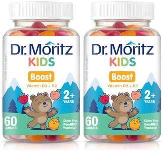 DR. MORITZ Vitamin D Gummies for Kids & Adults 2000 IU - High-Absorption Natural Vitamin D3 Chewable Gummy Supplements 1000IU - Vegetarian Gelatin-Free Immune Support Vitamins for Children (120 Count)