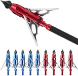 LOQOMI 10-Pack 100 Grain Broadheads for Compound Bows - Precision Archery Broadheads for Hunting, Crossbow Broadheads with Razor-Sharp Blades, Durable and Accurate Hunting Broadheads