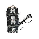 Signare Tapestry Glasses Case for Women Eyeglass Case with Animal and Pet Design (Westie, GPCH-WES)