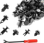 120pcs Retainer Clips Push Type Retainers 6.3mm 8mm 9mm 10mm Expansion Screws Replacement Kit, Plastic Bumper Push Rivets Fastener with Remover Fit for Ford Honda Acura (120pcs)