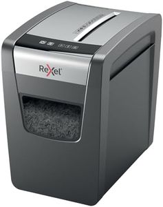 Rexel Momentum X410-SL Slimline Cross Cut Paper Shredder, Shreds 11-10 Sheets (70-80 gsm), 23 Litre Bin, Black, 2104573