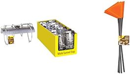 Defenders STV152 Mole Tunnel Trap, Traditional, Humane, Two-Way Trap for Mole Control, Suitable for Use in Frosted Ground and Wet Weather, Silver & Hi-Vis Mole Trap Markers - 5 Pack - STV317