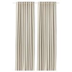 IKEA VILBORG Room Darkening Curtains, 1 Pair, 145x300 cm, Beige