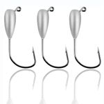 Tube Jig Heads Tube Baits Hooks 20pcs Fishing Tubes Jigs for Bass Fishing 1/8 oz,1/4 oz,3/8 oz