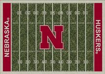 Nebraska College Home Football Field Rug: 5'4"x7'8"