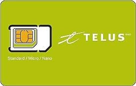 Telus Multi Sim Card Triple Format (Standard Micro Nano) 3G 4G LTE Canada Prepaid Postpaid