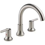 Delta Faucet Trinsic 2-Handle Widespread Roman Tub Faucet, Brushed Nickel Tub Faucet, Roman Bathtub Faucet, Delta Roman Tub Faucet, Tub Filler, Stainless T2759-SS (Valve Not Included)