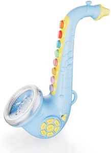 Contixo KT1 Toy Saxophone - Toy Saxaboom, Toy Trumpet Kids Musical Instruments, Toy Clarinet with Light & Sound, Music Early Education Toy for Toddler Girls Boys Beginners, Blue