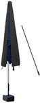 HBCOLLECTION Deluxe Polyester Cover with lifting Stick for Parasol Umbrella 220 cm black