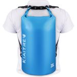 Waterproof Dry Bag, 20L Roll Top Dry Sack with 2 Detachable Straps, Compression Sacks Keep Grear Dry for Boating, Swimming, Hiking, Camping and Fishing