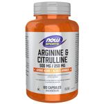 NOW Sports Nutrition, Arginine & Citrulline 500 mg/ 250 mg, Amino Acids, 120 Veg Capsules