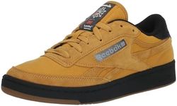 Reebok Men's Club C Revenge Vintage Sneaker, Retro Gold/Black/Neon Cherry, 8.5