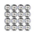 100pcs WS2812 Addressable 5050 Smart RGB LED Pixel Light on White Heat Sink PCB Board 5V DC Compatible with Arduino