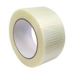 Packbazaar Cross Filament Strapping Tape, 2 Inch x 50 Meter, Heavy Duty Transparent Reinforced Fiberglass Tape. (3 inch, 1)