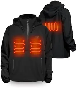 Soulsfeng Heated Hoodie with Battery Waterproof Heated Jacket Sweatshirt for Men and Women Black L