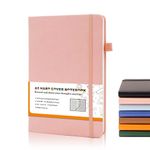 Lined Journal Notebooks for Work,Sbrinnaliao Daily Journal for Men/Women,320 Pages A5 Leather Notebook Hardcover With Pen Loop,College Ruled Notebook for School/Office (Pink, A5 180 pages)