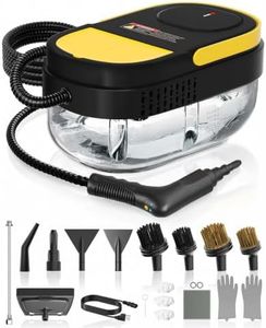 Gautye Steam Cleaner, 3 Level Adjustable Handle with 15 Accessories, Black