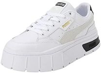 Puma 384363 Women's Mase Stack Sneakers, 24 Spring Summer Colors Puma White/Vapalus Gray (01), 22.0 cm