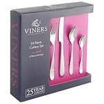 Viners Glamour 24-Piece 18.0 Stainless Steel Cutlery Set in Gift Box (Packaging may vary)