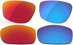 LenzReborn Polarized Lens Replacement for Oakley Canteen 2014 OO9225 Sunglass - Fire Red+Ice Blue, Fire Red+ice Blue, One Size