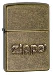 Zippo Stamp Regular Lighter - Antique Brass