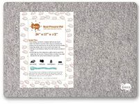 OHOCO Wool Pressing Mat for Quilting - 17" x 24" Extra Large Felt Ironing Pad 1/2" Thick, 100% New Zealand Wool for Ironing, Sewing, Cutting on Ironing Board, Tabletop, Dryer, Countertop