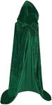 Maklulu Unisex Adults Hooded Cloak Halloween Cloak Long Velvet Cape Cosplay CostumeCostumes