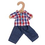 Bigjigs Toys Checked Shirt and Jeans (for Size Small Doll) - for BIGJIGS TOYS Dolls ONLY