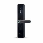 Valencia- Hola Smart Door Lock with Fingerprint, RFID, PIN Access & Manual Key Access, Black(Chargeable Installation), Glass Finish