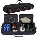 Timoxi Under Seat Storage Bag Fit for SuperCrew Cab, Collapsible Truck UnderSeat Organizer with 3 Detachable Inner Dividers & Anti-slip Bottom Fit for Crew Cab(Full Size Trucks)