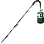 KOMAN Weed Torch, 35" Long Arm, Propane Burner (24000BTU), Self-Ignition, Green, Alloy Steel, For Weeding, Campfire Starting, Roofing