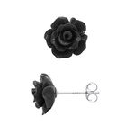 Essens - Studs Earrings ROSE - "LOVE JEWELRY by Essens" Collection - Ceramic and Sterling Silver 925 - Women's Jewelry