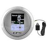 Speedometer, Digital Gauges Waterproof GPS Stainless for Commercial Vehicles(Dial white)