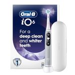Oral-B iO6 Electric Toothbrush, for a Deep Clean and Whiter Teeth, Gray Opal, Rechargeable Electric Toothbrushes, iO Series 6 with 1 Power Toothbrush, 1 Brush Head, and 1 Travel Case