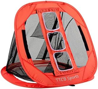 TTCB Sports Pop Up Golf Chipping Net，Target Net Removable Golf Net，16 Training Balls, Indoor/Outdoor Golf Training Equipment, Golf Gifts for Men, Chip and Stick Golf Game