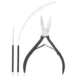 SIVOTE Professional Micro Bead Hair Extensions Tool Kit Black - Stainless Steel Pliers, Pulling Hook, and Beads Device