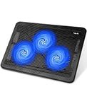 havit Laptop Cooling Pad, HV-F2056 15.6-17'' Slim Portable USB Powered (3 Fans), Black/Blue