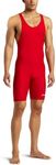 ASICS Solid High Cut Wrestling Singlet - SIZE: Small, COLOR: Red