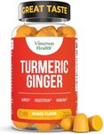 Turmeric Supplement and Ginger Root Gummies Joint Support Supplement - Turmeric Curcumin Supplement 95% Curcuminoids. Tumeric Curcumin C3 Complex for Max Absorption. 60 Mango Flavor Turmeric Gummies