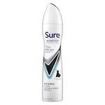 Sure Women Nonstop Protection Invisible Aqua Deodorant Body Spray Antiperspirant with body heat activated technology & white mark protection for 72 hour odour and sweat protection 250 ml, Pack of 6