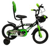 BSA Captain Jawk Kids Bicycle 14T Basket, Back Seat Supporter & Training Wheel Age Group (2-5 Years) 90% Assembled