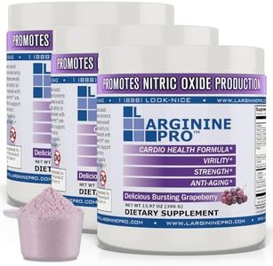 L-ARGININE PRO, L-arginine Supplement - 5,500mg of L-arginine Plus 1,100mg L-Citrulline, Powder (Grapeberry / 3 Jars)