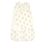 HALO Micro-Fleece Sleepsack Swaddle, 3-Way Adjustable Wearable Blanket, TOG 3.0, Block Flower, Newborn, 0-3 Months