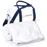 Aricove Cooling Weighted Blanket, 10 lbs, Full/Twin Size for Adults, Luxury Heavy Blanket, Silky Soft Bamboo Viscose, 48x72 inches, Machine Washable, White